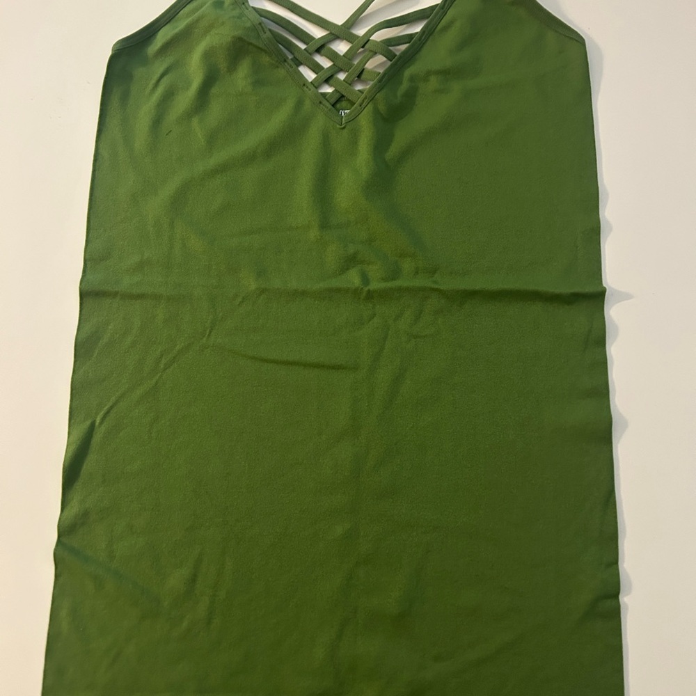 Zenana Outfitters Olive Strappy Camisole L/XL NEW